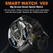 Orologio intelligente con promemoria Bluetooth sportivo da uomo V69 con schermo HD oversize da 1,85 pollici_voghion.com