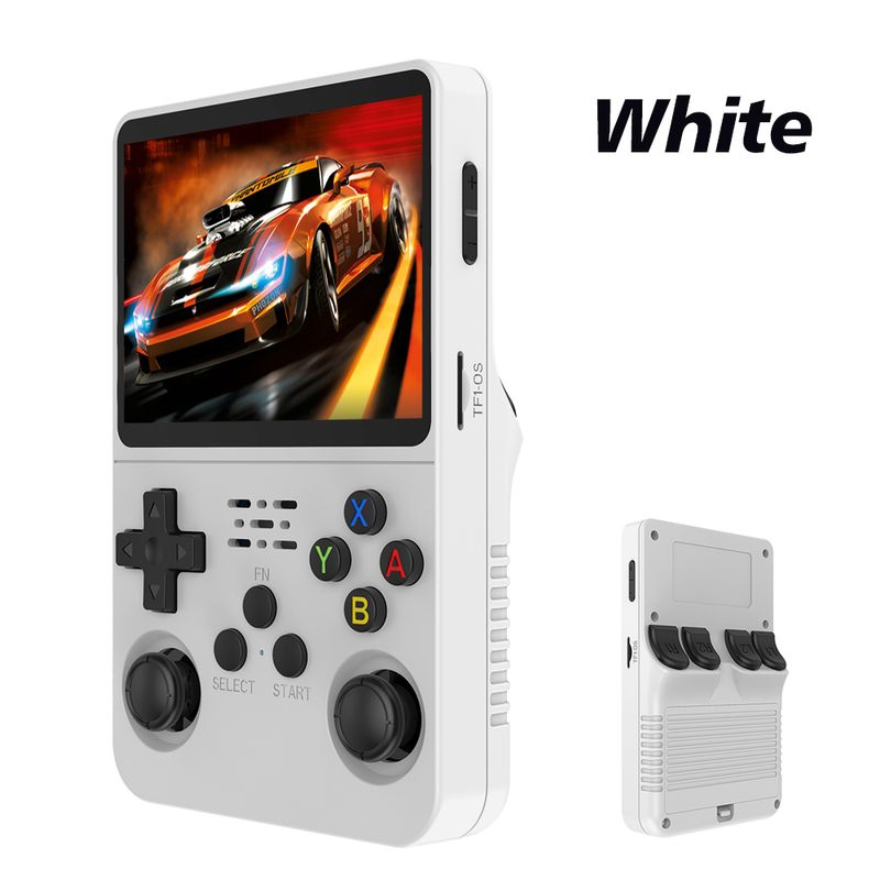 R36S Retro kézi játékkonzol 3,5 hüvelykes IPS képernyős hordozható zseb videólejátszó 64 GB RG35S Plus Linux rendszer_voghion.com