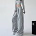 Women's Casual Jogger Pants High Waist Wide Leg Lounge Pants With Pockets Soft Polyester Workout Sweatpants Streetwear Fashion_voghion.com
