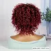 180% Περούκα Ανθρώπινων Μαλλιών Κοντή περούκα Jerry Curly Bob Cut με κτυπήματα 180% Πυκνότητα Περούκα χωρίς δαντέλα Περούκα ανθρώπινου μαλλιών Φυσική γραμμή μαλλιών με μωρό μαλλί μπορντό χρώμα_voghion.com