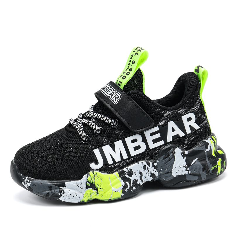 Jaimie oso 2024 primavera nuevos zapatos para niños zapatos deportivos zapatos de malla para correr niños medianos y grandes zapatos casuales transpirables ultraligeros_voghion.com