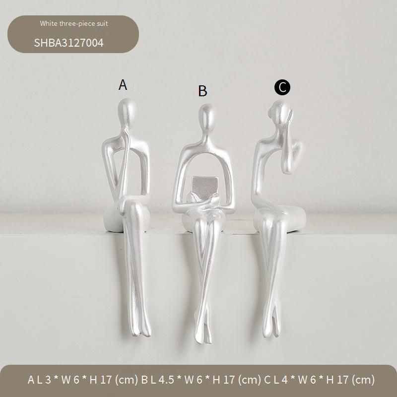 Home Decor Wow House Original Design Sitting Figure Ornaments Home Living Room Wine Cabinet TV Cabinet Light Luxury Abstract Decorations_voghion.com