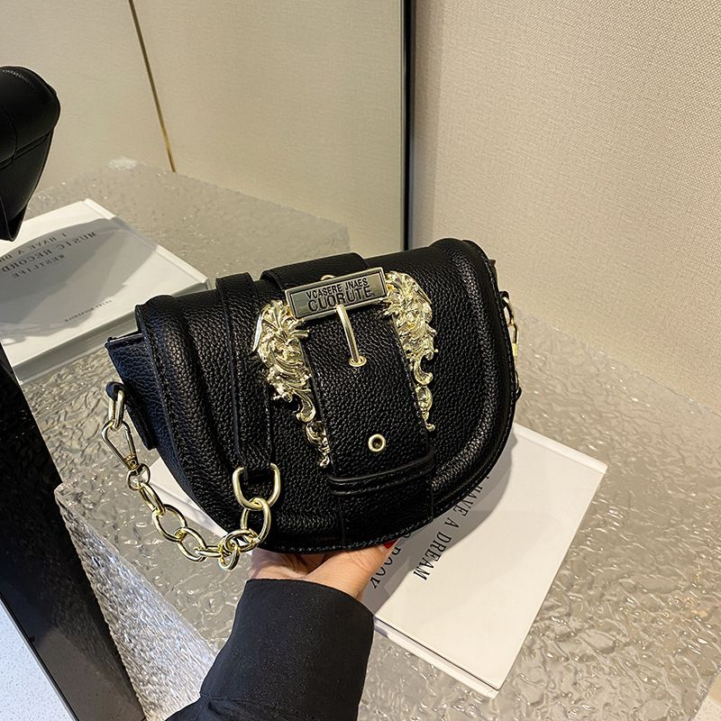 Taschen Damentasche 2023 Neue Ins Europäisches und Amerikanisches Retro Einfaches Temperament All-Match One-Shoulder-Handtasche Halbrunde Satteltasche_voghion.com