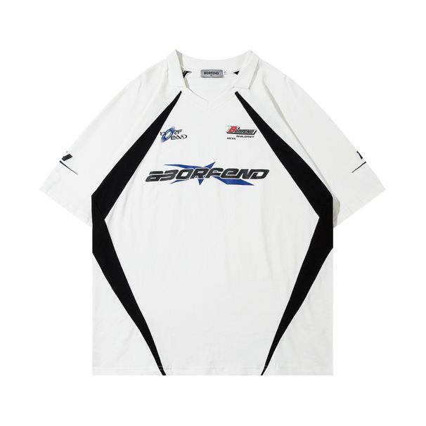 Pánské oblečení, designové šití, funkční styl, kulatý výstřih, tištěné, s krátkým rukávem, muži a ženy, motocyklové oblečení, volné tričko_voghion.com