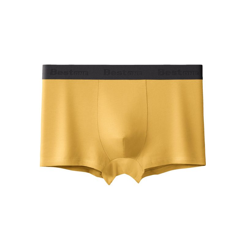 Men's Underwear Solid Color Boxer Briefs 50 Count Xinjiang Cotton Briefs Pure Cotton Fashion Youth Pants Head Letter Print_voghion.com