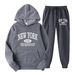 Herrenbekleidung Bedrucktes Hoodie- und Jogginghosen-Set für Herren – Trendige Streetwear mit Fleecefutter für Freizeit und Fitnessstudio_voghion.com