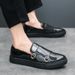 Unbeatable Quality New Set Of For 2024 Spring And Autumn Fashion Show, Le Fu Leather Shoes, Men's Personalized Black Board Shoes_voghion.com