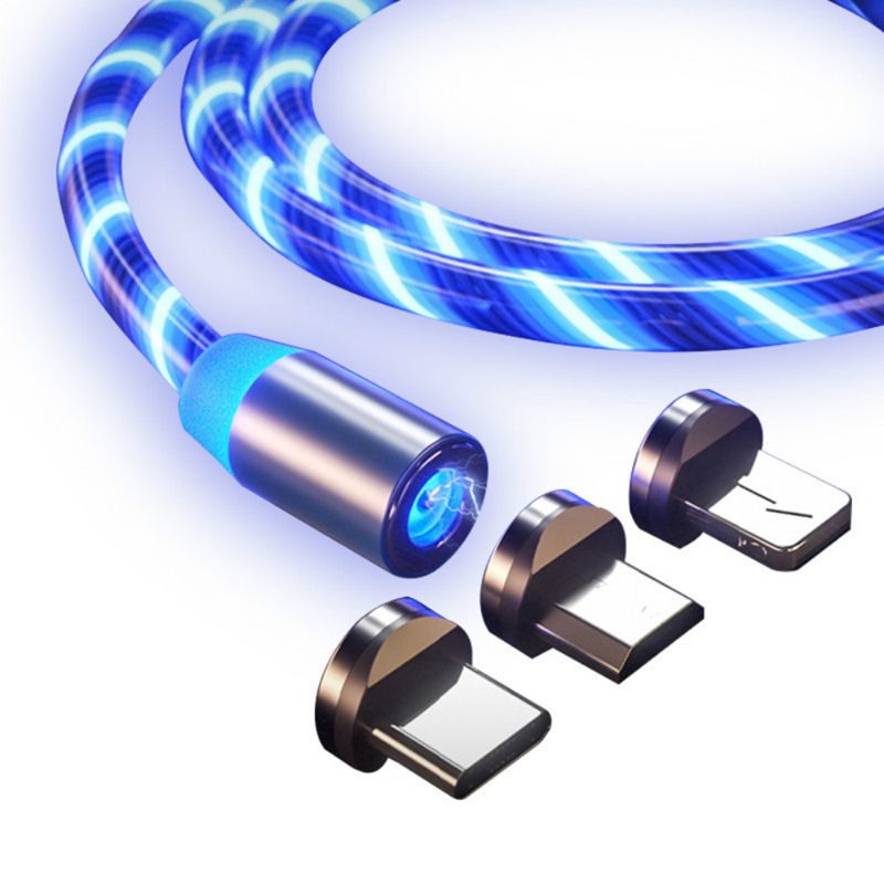 Polnilni kabel za mobilni telefon Wing Light z magnetnim polnilnim kablom za iPhone za Samaung LED Micro USB Type-C_voghion.com