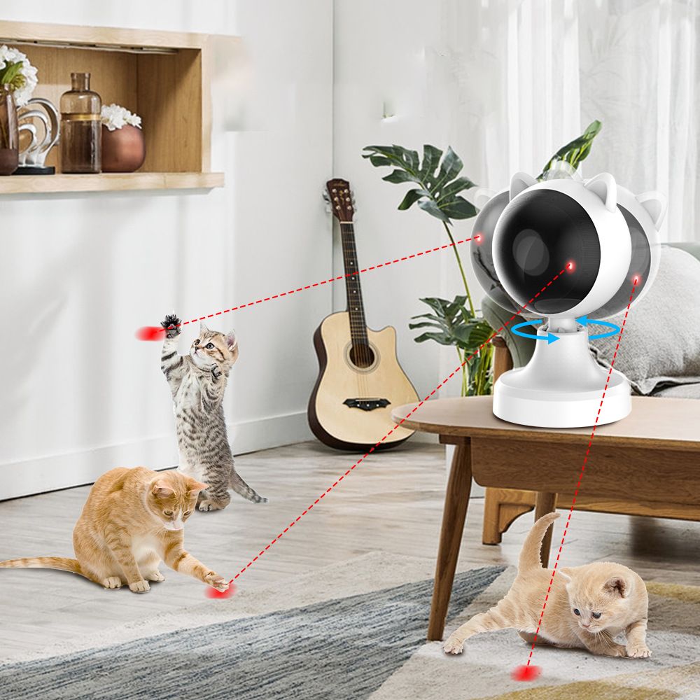 New Laser Electric Self-Entertainment Interactive Teaser Stick Pet Cat Toy_voghion.com