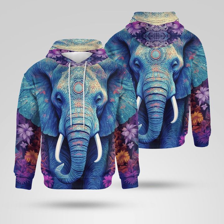 2024 Neuer Kapuzenpullover mit Elefantenmuster und 3D-Druck für Jungen mit Kapuzenpullover_voghion.com