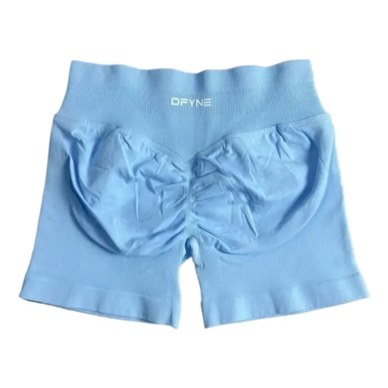 Summer Women New Impact With Low Ribbed Band Yoga Seamless Scrunch Bum Workout Gym Booty Stretch Running Shorts_voghion.com