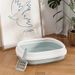 Size Semi Enclosed Detachable And Convenient Toilet Pet Supplies PP Cat Litter Box_voghion.com