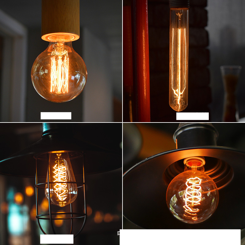 Edison tungsten bulb dimmable led vintage E27 screw retro nostalgic 40W Watt table lamp warm light bulb_voghion.com