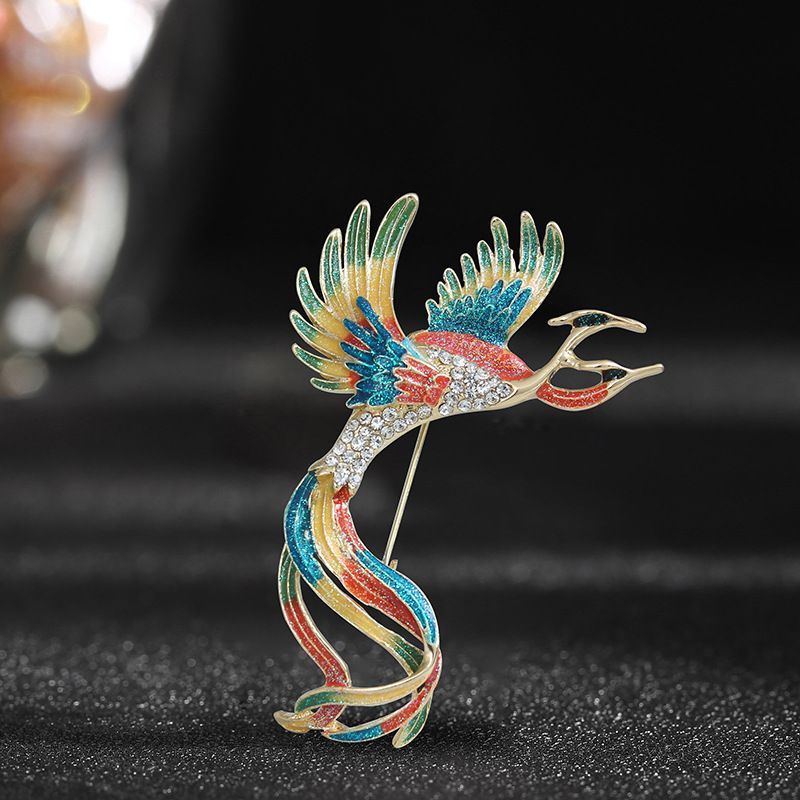 Brosch för kvinnor utsökt high end Phoenix corsage kinesisk stil stift kostym fast klädesplagg tillbehör krage stift_voghion.com