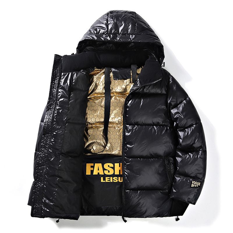 Trendige Unisex-Pufferjacke – Koreanischer Streetwear-Kapuzenmantel mit gestepptem Design, verdickte Polyesterfüllung für Frühling und Herbst_voghion.com