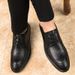 Voyage Sommer Business Formal Casual Leder Neue Atmungsaktive Weiche Sohle Britischer Stil Herren Trendige Derby Schuhe mit Höhenvergrößerung_voghion.com