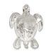 Sterling Silver Polished & Textured Turtle Chain Slide Pendant_voghion.com