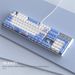 Wired Game New Mechanical Keyboa White Backlight Mixed Light ing Color Blue Switch key USB Interface O_voghion.com
