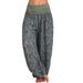 Damenbekleidung Digitaldruck Lange Hose mit weitem Bein Freizeithose Haremshose_voghion.com