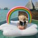 Extra große, verdickte Internet-Promi-Regenbogeninsel-Bett-Luftmatratze, aufblasbare Wasser-Floatin-Liege-Schwimmmatratze_voghion.com