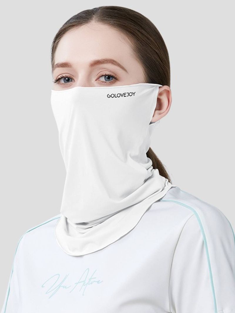 Summer Outdoor Cycling Sunscreen Face Mask, Women'S Neck Protection, Uv Protection, Ice Silk, Cold Sensation, Hanging Ear Mask_voghion.com