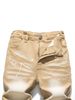 Boys' Khaki Denim Washed And Painted Craftsmanship Simple, Casual, Fashionable And Versatile Suitable For Daily Travel College Casual Denim Pants_voghion.com