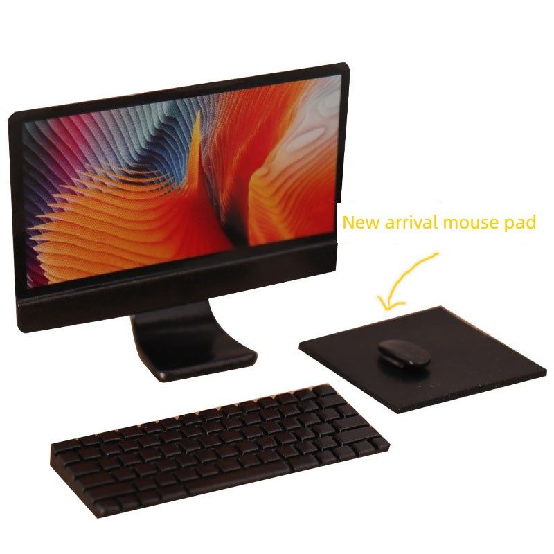 Unbeatable Quality Lizuola Miniature Desktop Computer Keyboard And Mouse Pad Suit Model 12 Points Ob11 Baby House Accessories_voghion.com