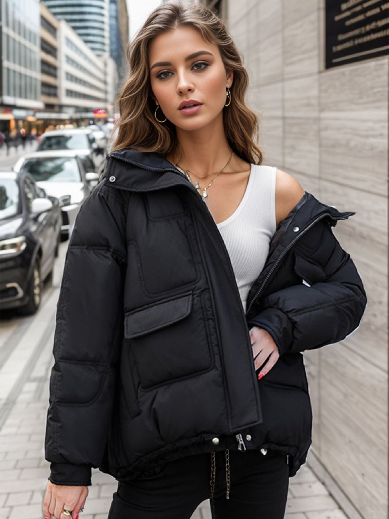 Women's clothing Hooded winter coats cotton clothes for women short thickened cotton jackets_voghion.com