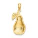 14K W/ Enamel Pear With Stem And Leaf Charm_voghion.com