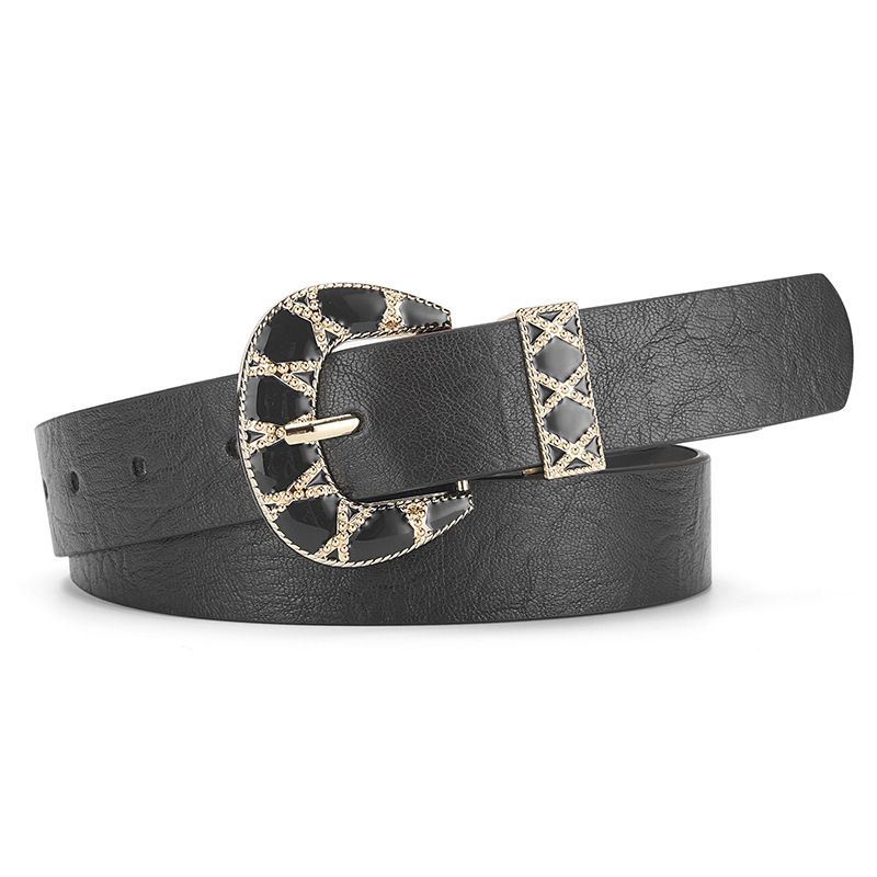 High-End Ins Trend Brand Python Pattern Buckle Trendy Niche Design Women's Trouser Belt_voghion.com