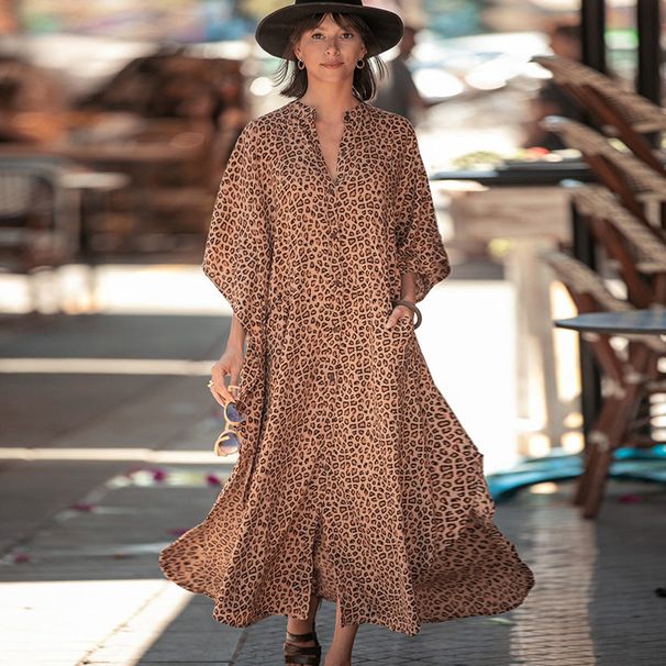 Resort Kimono Cover-Up – 292GSM Stretchy Beach Tunic With 4-Way Elasticity, UPF 50+ Sun Protection For Swimsuits (One Size, Polyester)_voghion.com