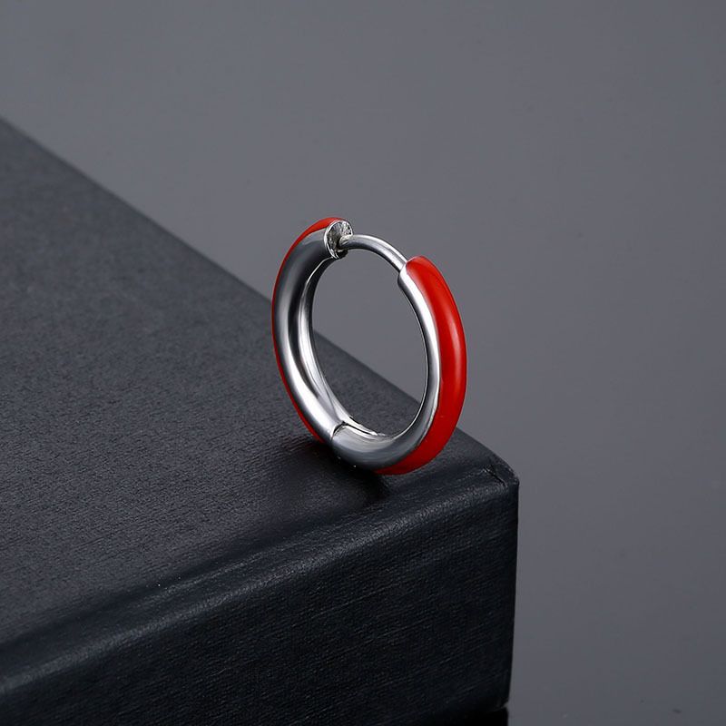 Fashion Trendy Small Hoop Earrings Clip for Women Men Earring Stainless Steel Earrings Diy Ear Piercing_voghion.com