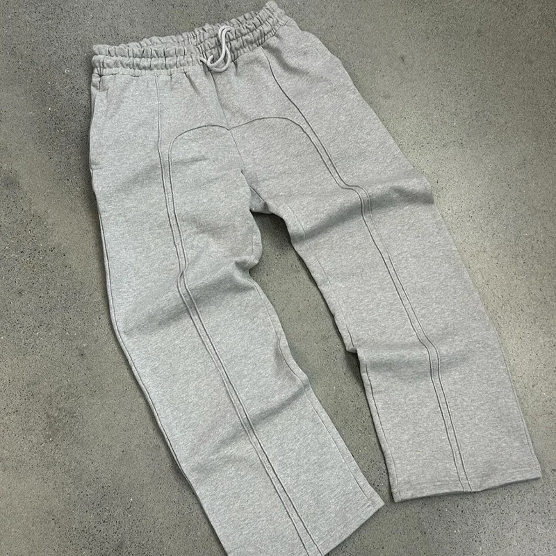 Men's Clothing Elastic Rope Sweatpants Casual Trousers High Street Hip Hop Rap Street Wear_voghion.com