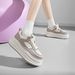 Cameido Women's 2025 Spring Thick - Soled White Sneakers. These Shoes Feature A Round - Toe Design And Come With Laces. They Are Platform Shoes_voghion.com