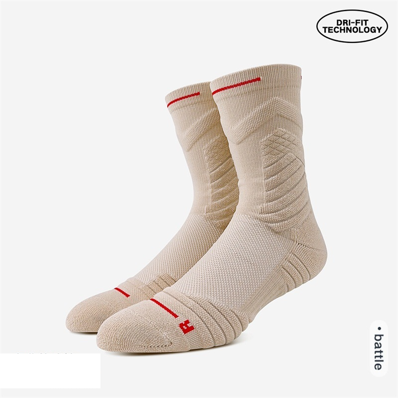 Basketballsocken mat Handduchbuedem fir Männer a Fraen, Sportstrëmp, Mëttelstuf, Héichstuf, laang Schlauch_voghion.com