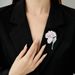 Jewelry Micro Pave Zircon Queen Shell Flower Brooch Luxurious Elegant Suit Coat High-end Accessory For Women_voghion.com