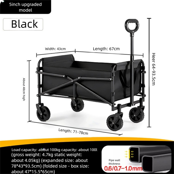 Carrello da campeggio piccolo e pieghevole extra large Wildman Camp Trailer originale per esterni_voghion.com