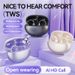 M91 Bluetooth Ear Clip Headset - TWS Wireless Stereo, Long Battery Life, AI Voice Translation | Comfortable To-Ear Design | Hands-Free Calling | Black_voghion.com