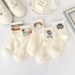 Unisex White socks for women's midtube ins tide All match high appearance level short tube socks student cartoon sports socks_voghion.com