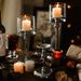 Ins Nordic retro licht luxus silber leuchter aromatherapie kerze ornamente romantische tisch candlelight dinner requisiten_voghion.com