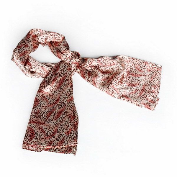Blando Simple & Decent Warm Pink Tone Background Leopard Print Fashion Silk Scarf/Wrap/Shawl(Large)_voghion.com