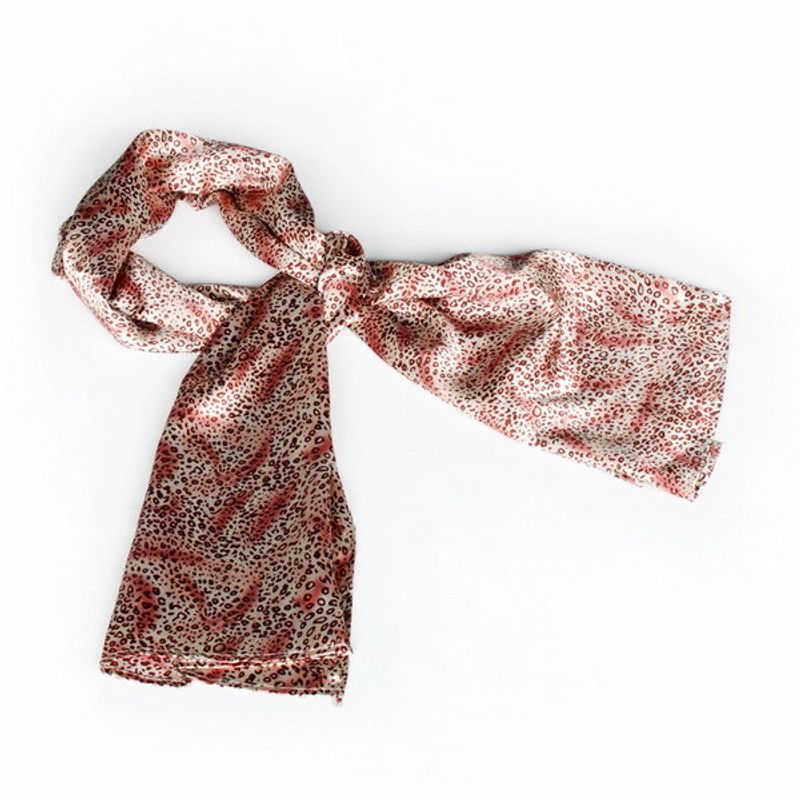 Blando Simple & Decent Warm Pink Tone Background Leopard Print Fashion Silk Scarf/Wrap/Shawl(Large)_voghion.com
