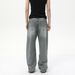 Herrenbekleidung Retro Distressed Raw Edge Design High Street Vielseitig Casual Straight Loose Jeans Trend_voghion.com