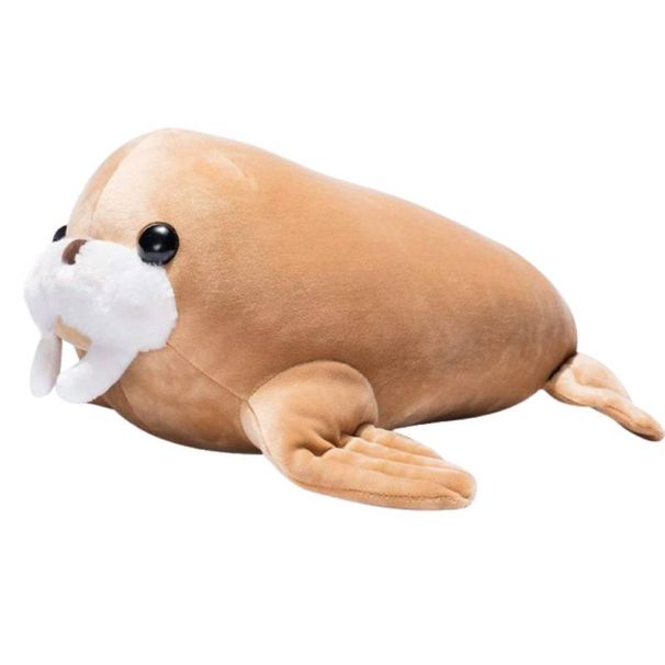 Cuscino di peluche morbido a forma di tricheco per camera da letto, ufficio o arredamento_voghion.com