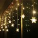 Christmas Light Led Snowflake Curtain Icicle Fairy String Lights Garland Outdoor For Home Garden New Year Party Decoration_voghion.com