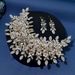 Original New Bridal Headdress Heavy Handmade Crystal Rhinestone Wedding Hair Band Headband Set_voghion.com