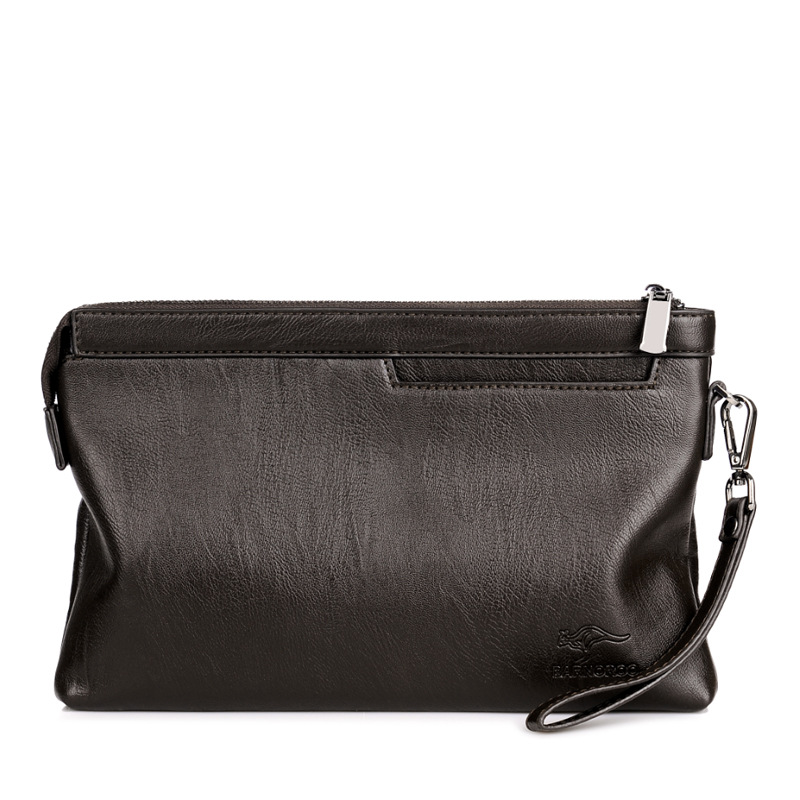 Men's ClutchBag Wrist Bag Large Capacity Envelope Bag Men's Soft Leather Casual Bag Underarm Clip Bag_voghion.com