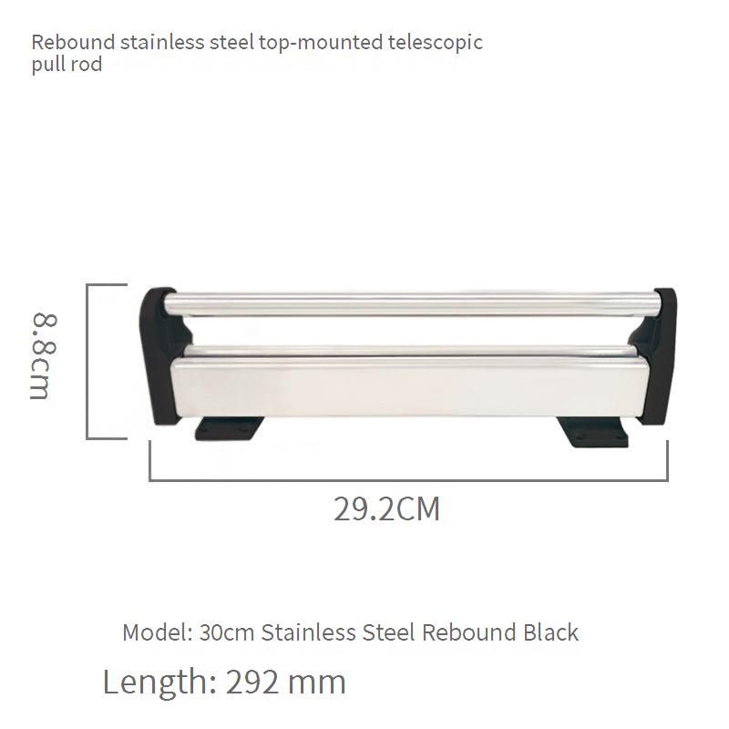 Top-Mount Pull-Down Closet Rod - Stainless Steel Retractable Anti-Rebound Hanging System_voghion.com