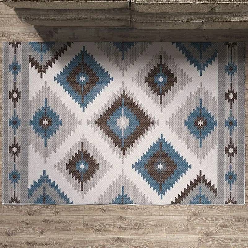 Carpet 1PCS Ethnic Style Living Room Coffee Table Blanket Large Area Bedroom Vintage Bedside Floor Mat Soft Home Decoration_voghion.com