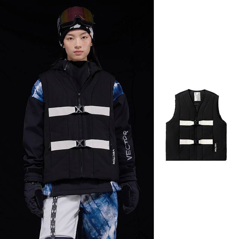Unisex Ski Vest – PCotton Insulated Waterproof Windproof Vest For Snowboarding & Outdoor Adventures_voghion.com